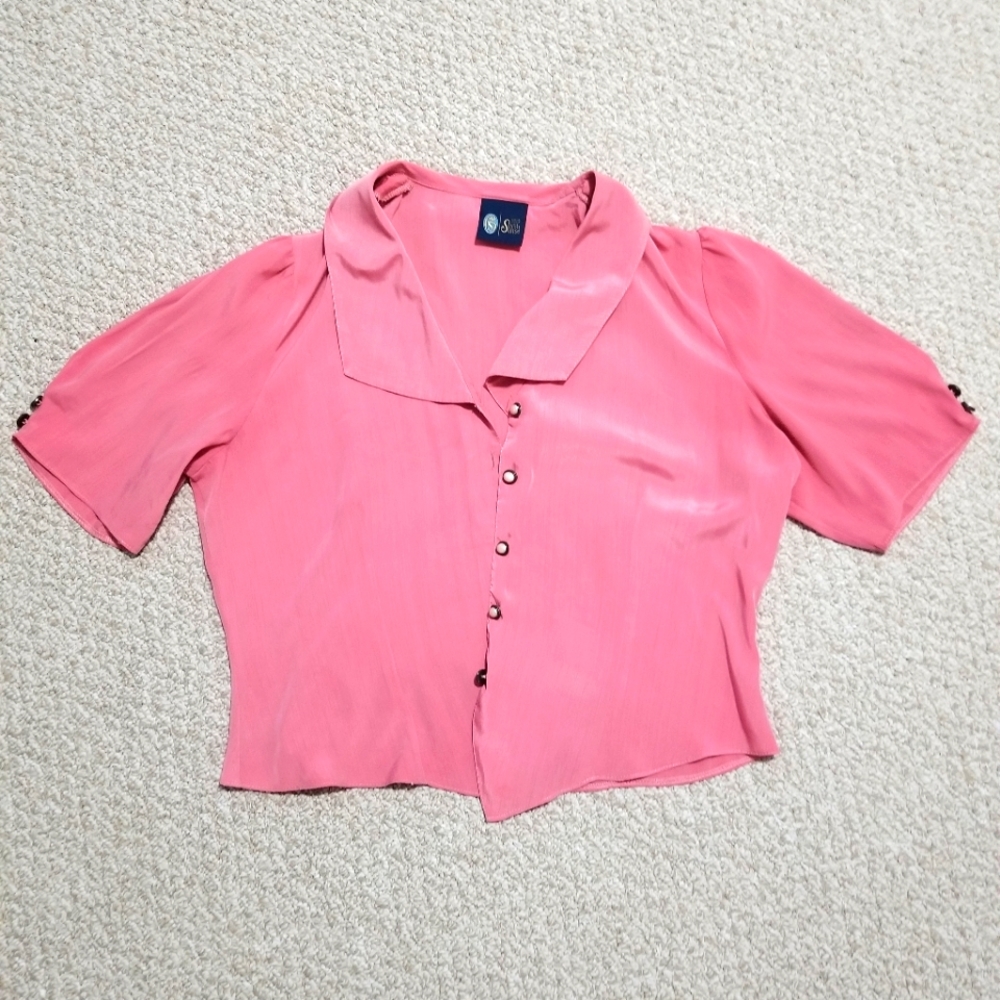 Pink Collared Vintage Blouse